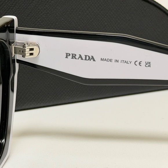 Prada Cateye PR 15WS 09Q550 Black White , Women Sunglasses AUTHENTIC !!! main image 7